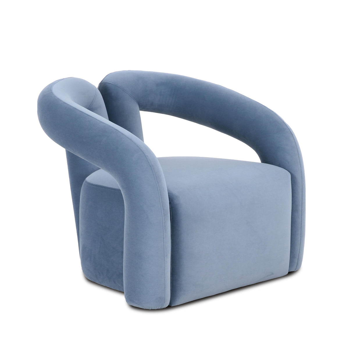 TOV Jenn Blue Performance Velvet Accent Chair