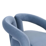 TOV Jenn Blue Performance Velvet Accent Chair
