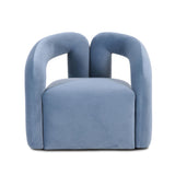 TOV Jenn Blue Performance Velvet Accent Chair