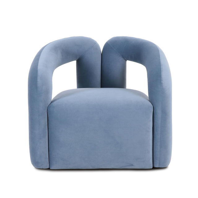 TOV Jenn Blue Performance Velvet Accent Chair