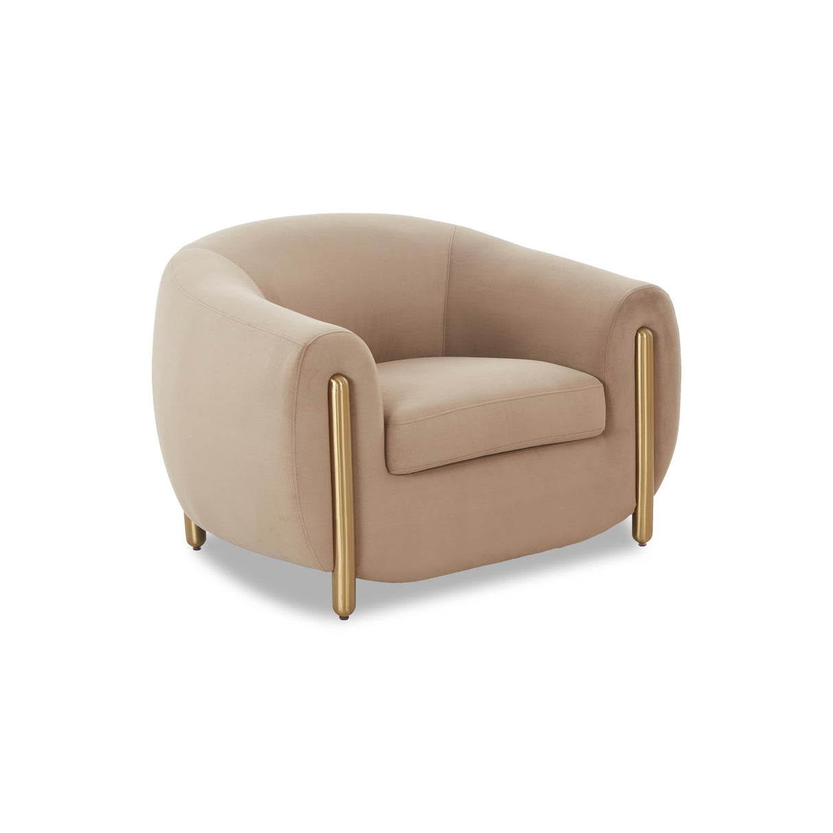 TOV Lina Cafe Au Lait Performance Velvet Accent Chair