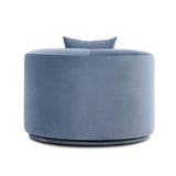 TOV Fickle Blue Stone Velvet Swivel Chair