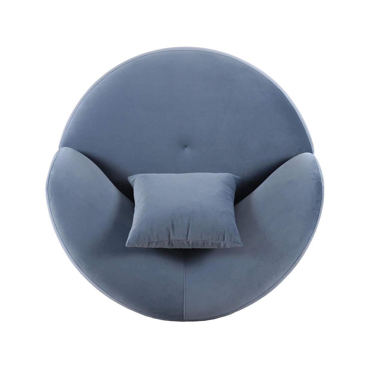 TOV Fickle Blue Stone Velvet Swivel Chair