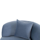 TOV Fickle Blue Stone Velvet Swivel Chair