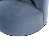 TOV Fickle Blue Stone Velvet Swivel Chair