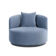 TOV Fickle Blue Stone Velvet Swivel Chair