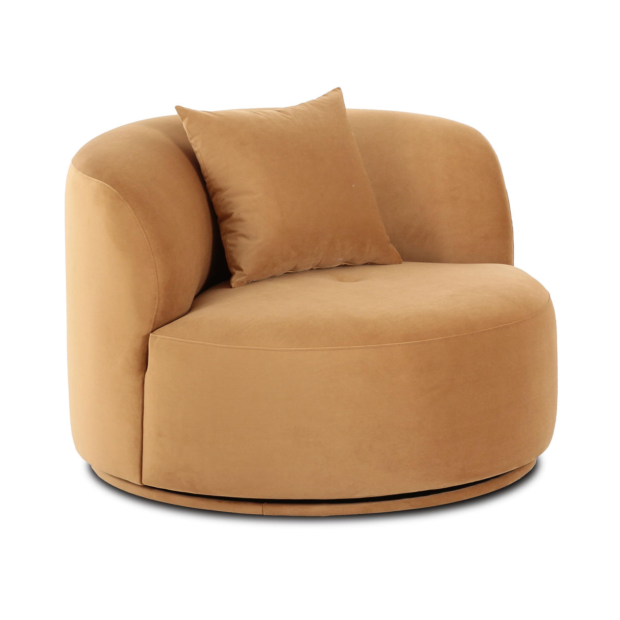 TOV Fickle Camel Velvet Swivel Chair