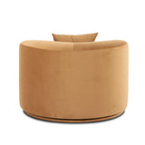TOV Fickle Camel Velvet Swivel Chair