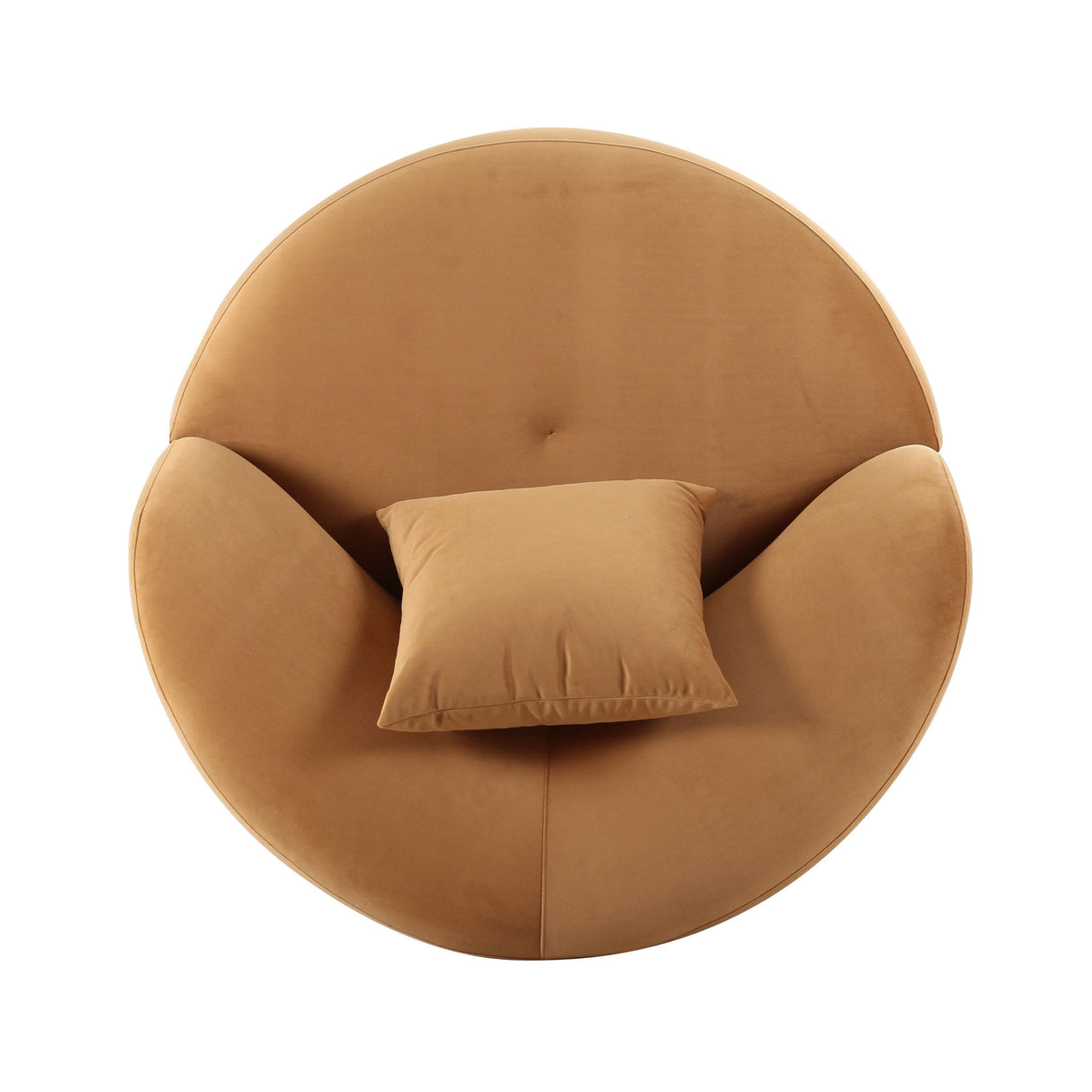 TOV Fickle Camel Velvet Swivel Chair