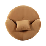 TOV Fickle Camel Velvet Swivel Chair