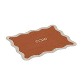 TOV Cream on Rust Organic Cotton / Linen Wavy Challah Cover