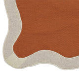TOV Cream on Rust Organic Cotton / Linen Wavy Challah Cover