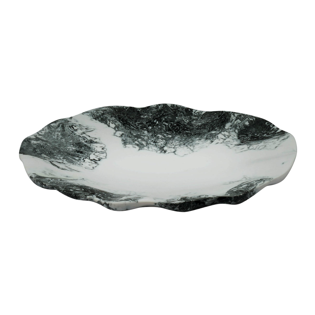 TOV Mera Black & White Resin Petal Tray