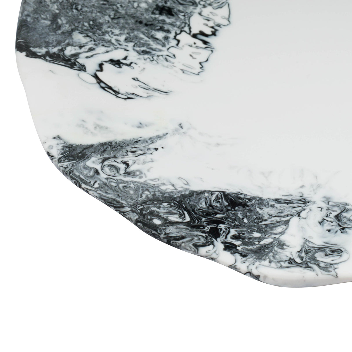 TOV Mera Black & White Resin Petal Tray