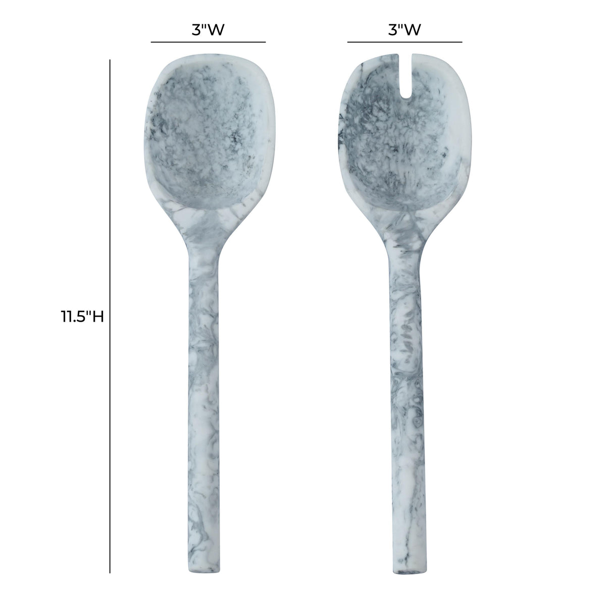TOV Mera Black & White Resin Serving Spoons - Set of 2