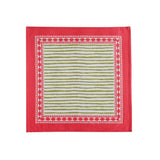 TOV Crissy Cotton Canvas Printed Napkins - Set of 4 - Bamboo