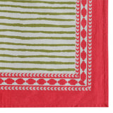 TOV Crissy Cotton Canvas Printed Napkins - Set of 4 - Bamboo