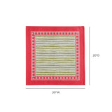 TOV Crissy Cotton Canvas Printed Napkins - Set of 4 - Bamboo