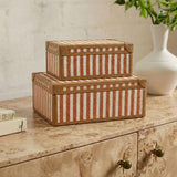 TOV Kora Terracotta Cotton Jute Keepsake Box Set