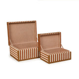 TOV Kora Terracotta Cotton Jute Keepsake Box Set