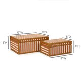 TOV Kora Terracotta Cotton Jute Keepsake Box Set