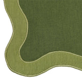 TOV Olive on Green Organic Cotton / Linen Wavy Challah Cover