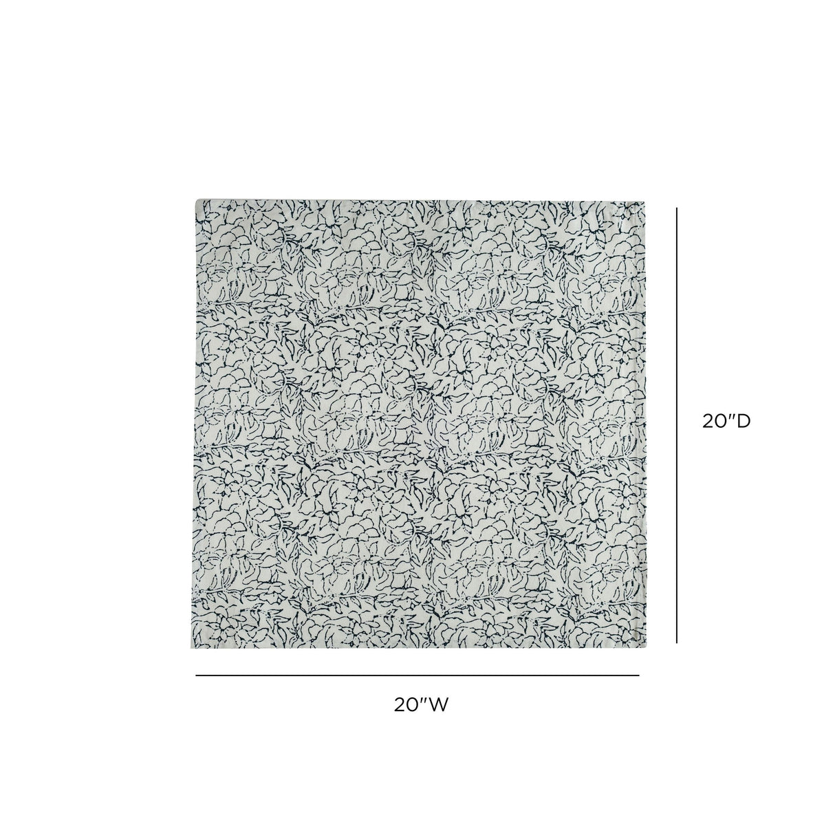 TOV Crissy Cotton Canvas Printed Napkins - Set of 4 - Inked