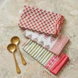 TOV Crissy Cotton Canvas Printed Napkins - Set of 4 - Pink Vintage Floral