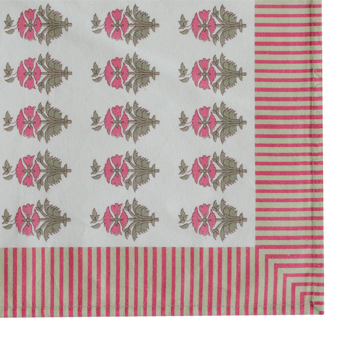 TOV Crissy Cotton Canvas Printed Napkins - Set of 4 - Pink Vintage Floral