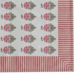 TOV Crissy Cotton Canvas Printed Napkins - Set of 4 - Pink Vintage Floral