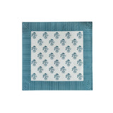 TOV Crissy Cotton Canvas Printed Napkins - Set of 4 - Blue Vintage Floral