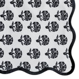 TOV Crissy Cotton Canvas Printed Napkins - Set of 4 - Black Vintage Floral