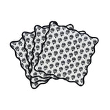 TOV Crissy Cotton Canvas Printed Napkins - Set of 4 - Black Vintage Floral