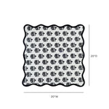 TOV Crissy Cotton Canvas Printed Napkins - Set of 4 - Black Vintage Floral