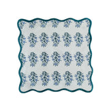 TOV Crissy Cotton Canvas Printed Napkins - Set of 4 - Blue Cornflower