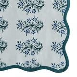 TOV Crissy Cotton Canvas Printed Napkins - Set of 4 - Blue Cornflower
