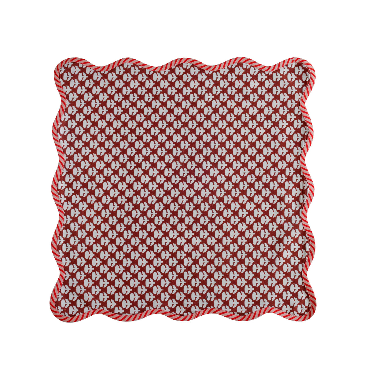 TOV Crissy Cotton Canvas Printed Napkins - Set of 4 - Rust Vintage Floral