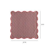 TOV Crissy Cotton Canvas Printed Napkins - Set of 4 - Rust Vintage Floral