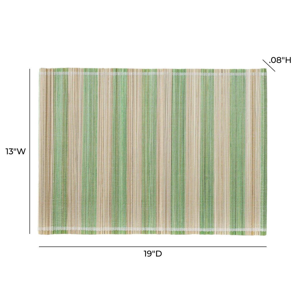 TOV Jora Faded Green Bamboo Placemat - Set of 4