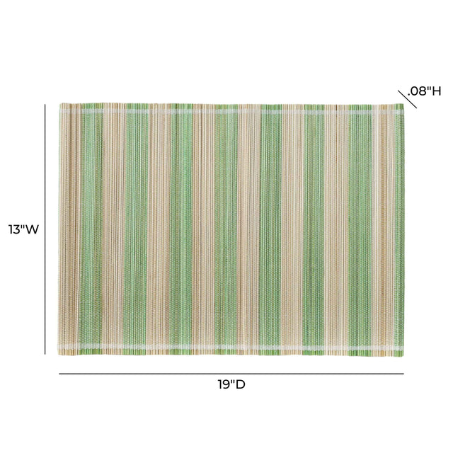 TOV Jora Faded Green Bamboo Placemat - Set of 4