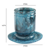 TOV Channeled Blue Swirl Resin Kiddush Cup