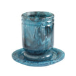TOV Channeled Blue Swirl Resin Kiddush Cup