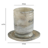 TOV Channeled Onyx Swirl Resin Kiddush Cup