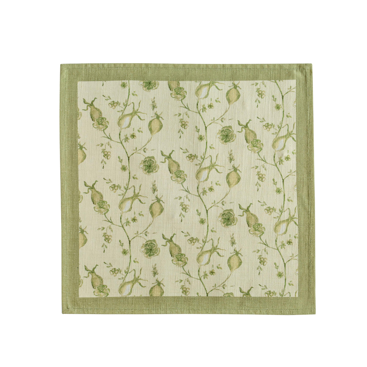 TOV Dolce Olive Green Natural Cotton Napkin (Set of 4)