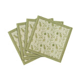 TOV Dolce Olive Green Natural Cotton Napkin (Set of 4)