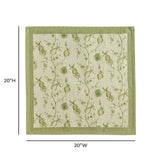 TOV Dolce Olive Green Natural Cotton Napkin (Set of 4)