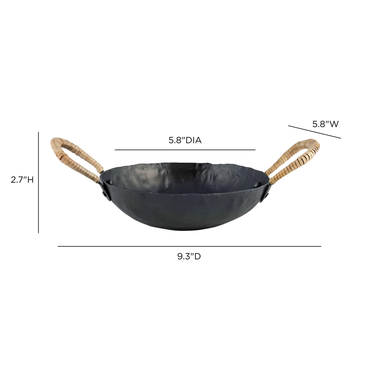 TOV Verma Black Hammered Iron Catchall
