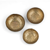 TOV Shah Hammered Iron Catchall Round Bowls - Set of 3