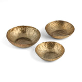 TOV Shah Hammered Iron Catchall Round Bowls - Set of 3