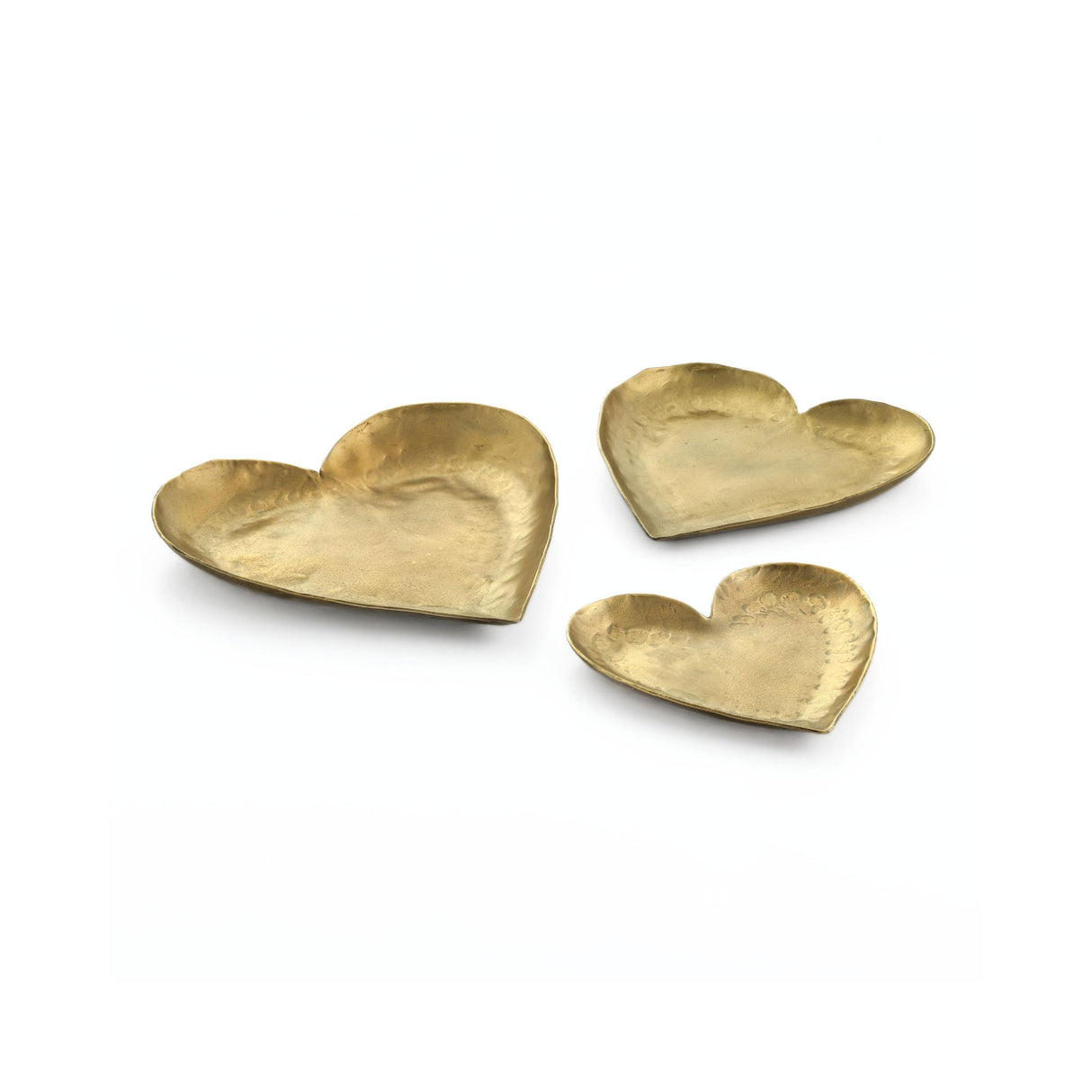 TOV Coeur Hammered Iron Heart-Shaped Catchalls - Set of 3